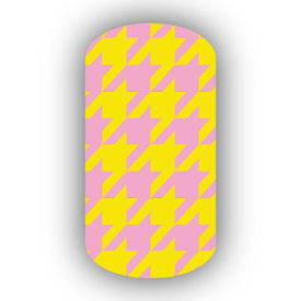 Lemon Yellow & Pink Nail Art Designs