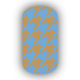 Light Blue & Caramel Nail Art Designs