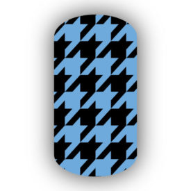 Light Blue & Black Nail Art Designs