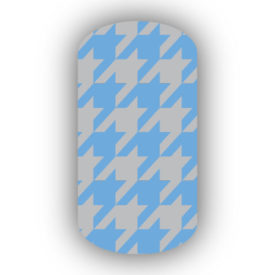 Light Blue & Light Gray Nail Art Designs