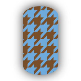 Light Blue & Mocha Nail Art Designs