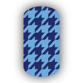 Light Blue & Navy Blue Nail Art Designs
