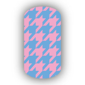 Light Blue & Pink Nail Art Designs