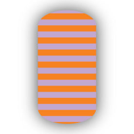 Light Orange & Lavender Nail Art Designs