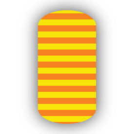 Light Orange & Lemon Yellow Nail Art Designs