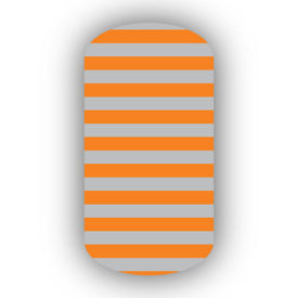 Light Orange & Silver Nail Art Designs