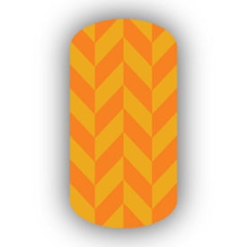 Mustard Yellow & Light Orange Nail Art Designs