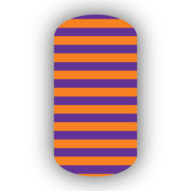 Light Orange & Purple Nail Art Designs