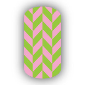 Lime Green & Pink Nail Art Designs