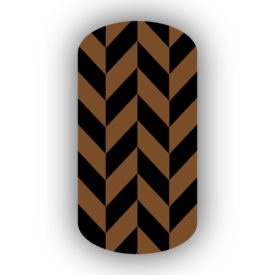 Mocha & Black Nail Art Designs