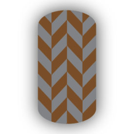 Mocha & Dark Gray Nail Art Designs