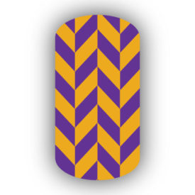Mustard Yellow & Purple Nail Art Designs