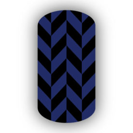 Navy Blue & Black Nail Art Designs