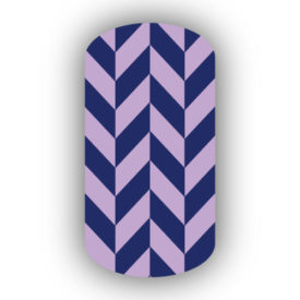 Navy Blue & Lavender Nail Art Designs