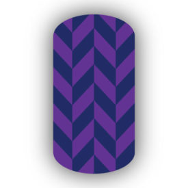 Navy Blue & Purple Nail Art Designs