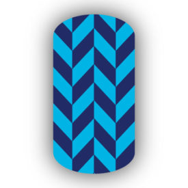 Navy Blue & Teal Nail Art Designs