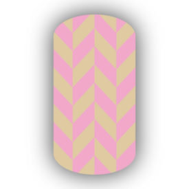 Pink & Cream Nail Art Designs