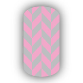 Pink & Silver Nail Art Designs