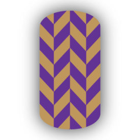 Purple & Caramel Nail Art Designs