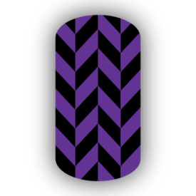 Purple & Black Nail Art Designs