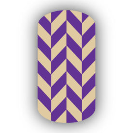 Purple & Cream Nail Art Designs