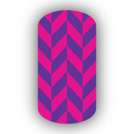 Purple & Hot Pink Nail Art Designs