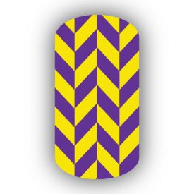 Purple & Lemon Yellow Nail Art Designs