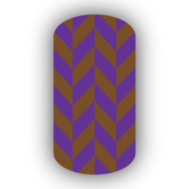Purple & Mocha Nail Art Designs