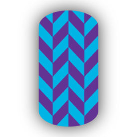 Purple & Teal Nail Art Designs