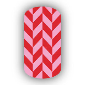 Red & Pink Nail Art Designs