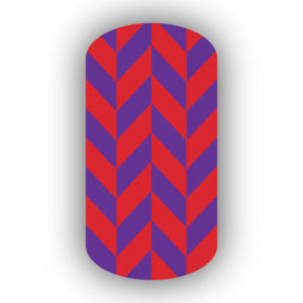 Red & Purple Nail Art Designs