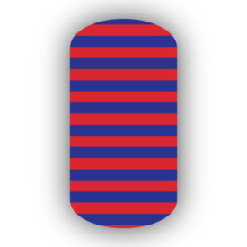 Royal Blue & Red Nail Art Designs