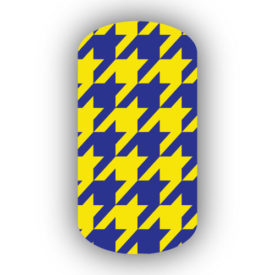 Lemon Yellow & Royal Blue Nail Art Designs