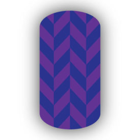 Purple & Royal Blue Nail Art Designs