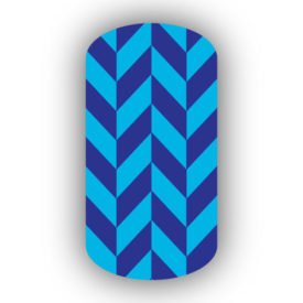 Teal & Royal Blue Nail Art Designs