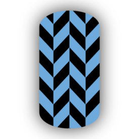 Black & Light Blue Nail Art Designs