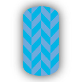 Teal & Light Blue Nail Art Designs