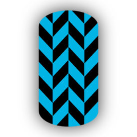 Teal & Black Nail Art Designs