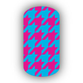 Hot Pink & Teal Nail Art Designs