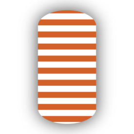 Burnt Orange & White Nail Art Designs