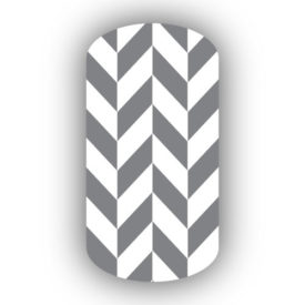 Dark Gray & White Nail Art Designs