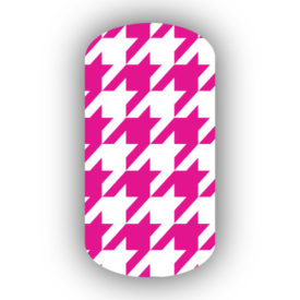 Hot Pink & White Nail Art Designs