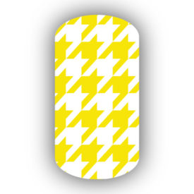Lemon Yellow & White Nail Art Designs
