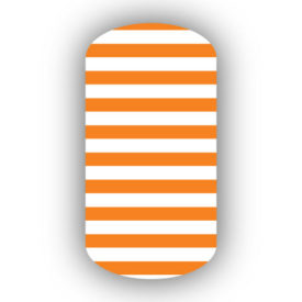 Light Orange & White Nail Art Designs
