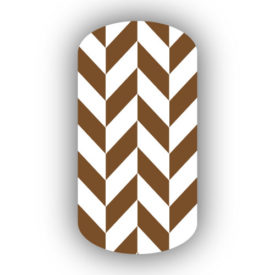 Mocha & White Nail Art Designs