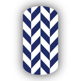 Navy Blue & White Nail Art Designs