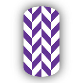 Purple & White Nail Art Designs