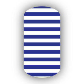 Royal Blue & White Nail Art Designs