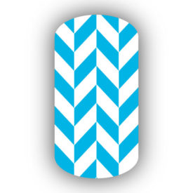 Teal & White Nail Art Designs