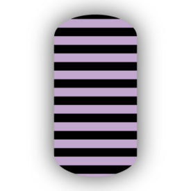 Lavender & Black Nail Art Designs